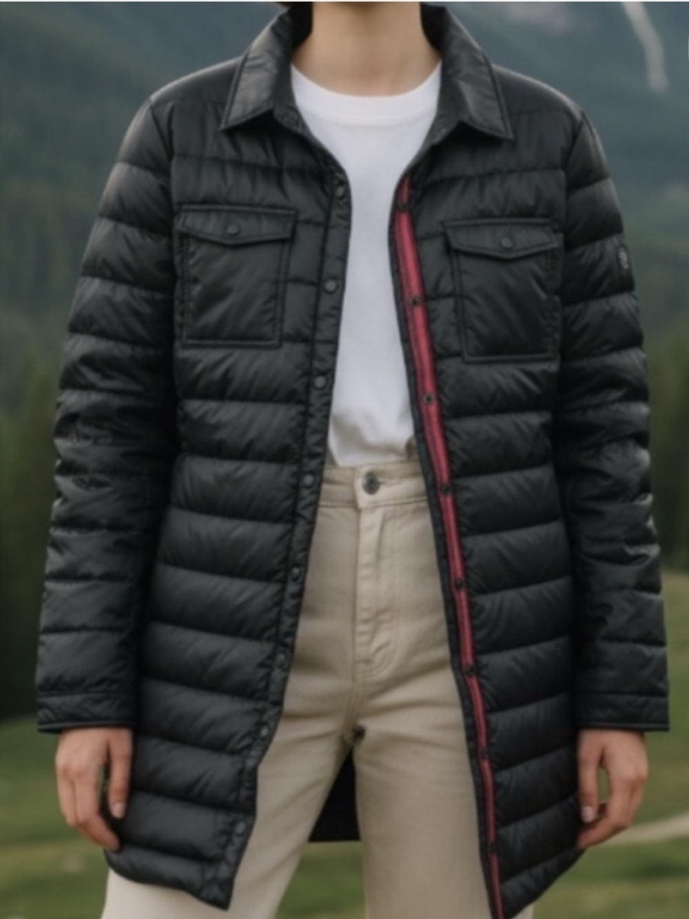 Krimson Klover Black Annie Long Shacket Duck Down Blend Size Medium NWT